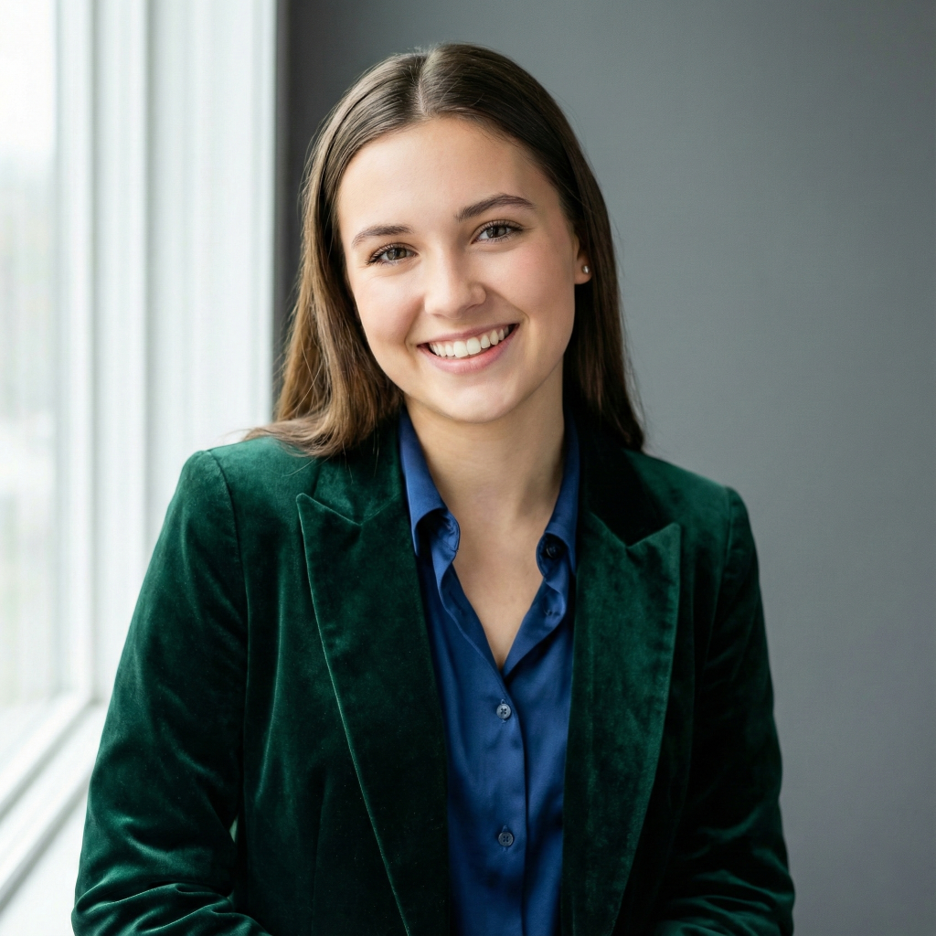 High-quality senior photo showing coordinated outfit colors designed to look great on senior banners